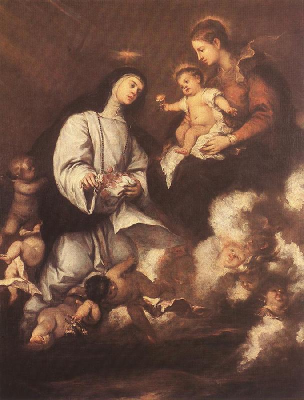 Jose Antolinez St Rose of Lima before the Madonna